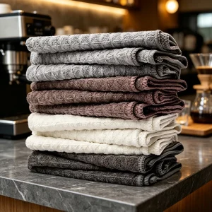 ODM OEM Microfiber Waffle Weave Dish Towel Reusable Lint Free Absorbent Kitchen Cleaning Towel for Restaurant Kitchen