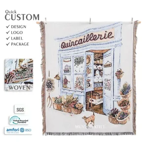 ODM & OEM One stop Custom Service Personalized Bohemian Tapestry Blanket Artistic Woven Couch Throw for Cafe Home Styling