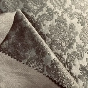 OEKO Certificate Deluxe Embossed Pattern 100% Polyester Decorative Velvet Fabric Sofa Fabric