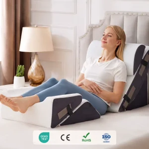 OEKO Custom Premium Quality 6 PCS Neck Pain Relief Memory Foam Bed Wedge Pillows Set for Back Support