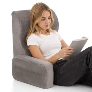 OEKO Lightweight Bed Reading Pillow for Sitting up in Bed Memory Foam Backrest Pillow for Relaxing Reading or Watching