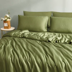 OEKO Organic Woven Modern Bamboo Comforter Sets Bedding 4 Pieces