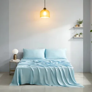OEKO TEX 100% Bamboo Bedding Set of 4 Piece 300TC Cooling Breathable Bed Sheet Set Custom Sizes Available for Home and Hotel