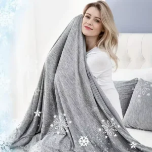 OEKO TEX Certified Bamboo Cooling Blanket for Hot Sleepers and Night Sweats Summer Use Modern Minimalist Design