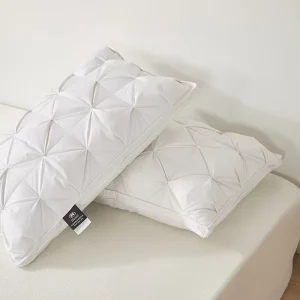 OEKO TEX Certified High Quality Goose Feather 100% Cotton White Pillow Soft and Comfortable Pillow for Hotel Use