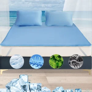 OEKO TEX Cooling Fitted Sheet Set Twin Nylon Breathable Bed Sheet Custom