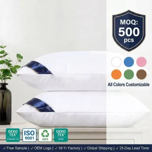 OEKO TEX Healthy Sleep Bed Sleeping 5 Star Luxury Hotel Hilton Pillow 1000g for Sleeping