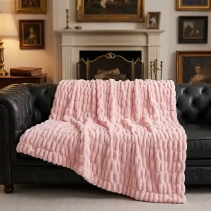 OEKO TEX Knitted Soft Cozy Warm Double Spandex Blankets & Throws for Home Decor