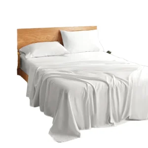OEKO TEX Standard 100 Certified 100% Egyptian Cotton Solid King Bedding Set 200TC and 16in Deep Pocket Fitted Sheet for Home