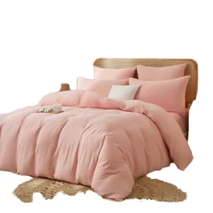 OEKO TEX Standard 100 Certified Cotton Bedding Set Smooth Cool Touch Soft Flat Sheet King Size Set for Home Use