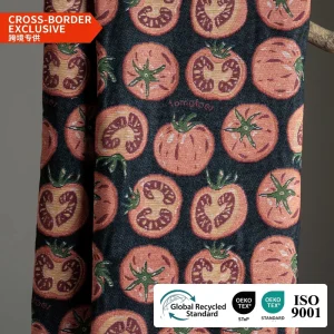 OEKO TEX Standard 100 Jacquard Woven Material Custom Print For EU Market