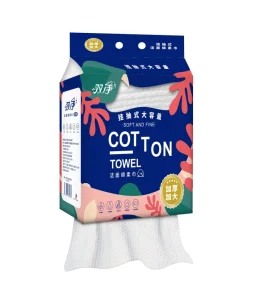 OEM 100% Organic Soft Cotton Feminine Babies Hand and Facial Wash Cleaning Tissue Disposable Face Towel 40g