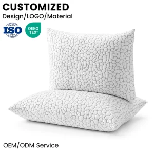 OEM 100% Viscose From Bamboo Soft Firm Adjustable Pillows for Sleeping Pillow Cover Bed Pillows Shredded Memory Foam Pillows