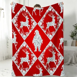 OEM 210GSM Custom Printed Floral Dot Flannel Fleece Four Seasons Blanket Lightweight Soft Warm Eco-Friendly Throw Bedding
