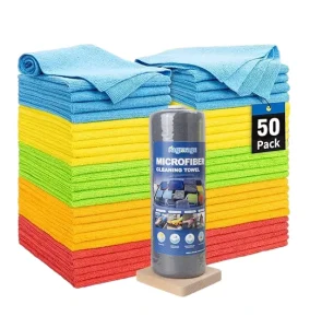 OEM 40x40cm Microfiber Cleaning Cloth Roll Durable 300gsm Square Car Microfiber Towel Edgeless 200gsm 400gsm