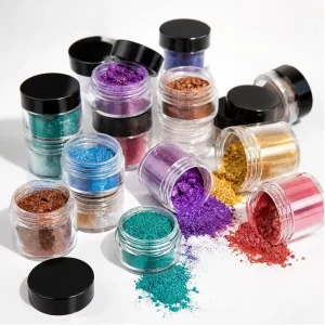 OEM 54 Colors Mica Powder Pearl Pigment Chunky Glitter For DIY Epoxy Floor Resin Ink Packaging