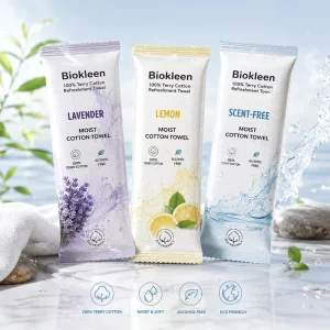 OEM 8 X 8 Inches Moist Cotton Refreshment Wet Tissue Towels Scented Pre moistened Wet Towel