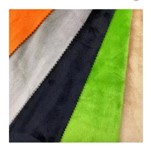 OEM ALE002 100% Polyester Super Soft Velvet Fabric 215gsm 160cm Eco-Friendly Sustainable for Boys’ Sofa Cushion Plain Solid