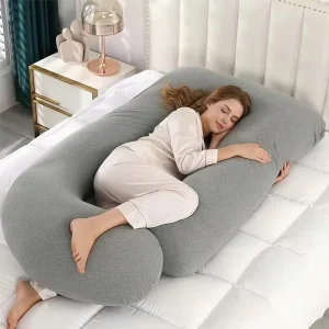 OEM Accept Ergonomic Shape Super Soft Cover Waist Protection Pregnancy Pillow for Relieve Pregnancy Back Pain