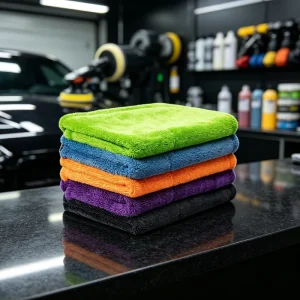 OEM Accept Microfiber Double Sided Twisted Towel Cloth Heavy Absorbent Scratch Resistant Car Cleaning Towel for Auto Cleaning