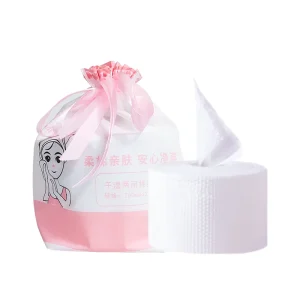 OEM Adult Disposable Wet Dry Washcloth-free Facial Cotton Roll Tissue Nonwoven Technics Paper Material Home Use Makeup Removal