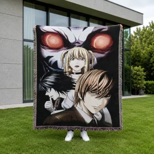 OEM Anime Woven Blanket Custom Material Size Pattern Home Decorative Throw Blanket in Stock