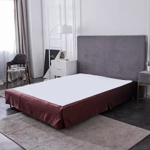 OEM Available Hotel Room Bed Decoration Customized Embroidery Full Size Bed Skirt