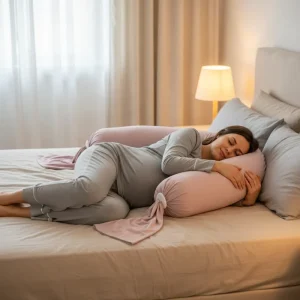 OEM Belly Support Waist protection Side Sleeping Full Body Support Large Pregnancy Maternity Pillow Cushion with Removable Cover
