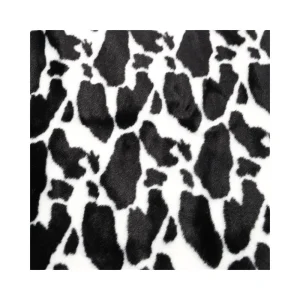 OEM Black and White Stripe High Quality 100% Polyester Knitted Fleece Fabric Soft Plush for Furniture Car Bag Garment