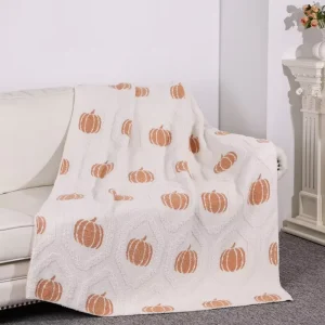 OEM Compliance Requirement Custom Private Label Non Toxic Soft 50*70 Throw Knit Blanket for Indoor Daily Rest Use
