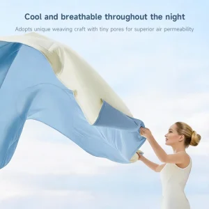 OEM Custom 7A Antimicrobial Cooling Blanket Q MAX0.29 Breathable Seam Edge Ice Silk Summer Bed Quilt