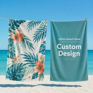 OEM Custom Beach Towels Manufacturer Luxury Cotton Printed Beach Towel for Brand Promotion