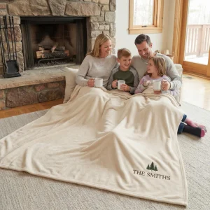 OEM Custom Knitted Flannel Fleece Home Throw Blanket Printing with Logo Warm Soft Sofa