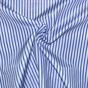 OEM Custom Men Women’s 100% Polyester Lightweight Yarn Dyed Wedding Striped Shirt Fabric