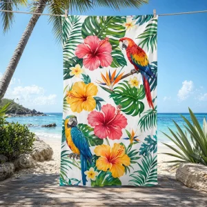 OEM Custom Printed 100% Cotton Terry Luxury Eco Friendly Beach Towel Striped Design Large Oversized Soft Absorbent Hotel Pool