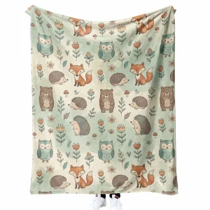 OEM Custom Printed Knitted Flannel Throw Blanket with Logo Super Soft Modern Decorative for Bed Couch or Lap All Seasons