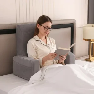 OEM Custom Watching TV Gaming Relaxing Ergonomic Memory Foam Back Support Wedge Reading Pillow for Bed Sitting up