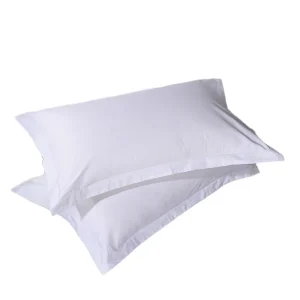 OEM Custom White Hotel Pillowcase 100% Cotton Polycotton Pillow Cover in Multiple Sizes for Hotel Hospital Bedding Brand