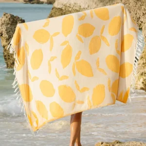 OEM Custom Woven 100% Turkish Cotton Jacquard Sand Free Double Sided Embossed Beach Towel With Tassels for Bath Travel Picnic
