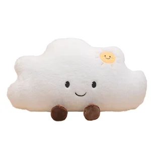 OEM Cute Cloud Plush Pillow 50cm Soft Stuffed Throw Cushion Kawaii Smile Cloud Home Sofa Bed Decoration Gift