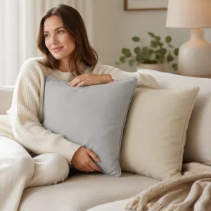 OEM Decorative Throw Pillow Insert with White Duck Feather Fill and Cotton Shell for Sofa Couch Bed Home Decor Supply Orders
