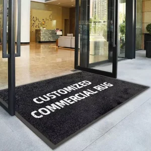 OEM Design Personalized Logo Anti-slip Entryway Carpets Nylon Indoor Outdoor Household Commercial Rubber Door Mat