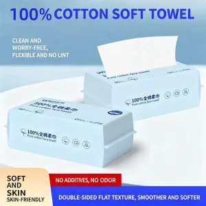 OEM Disposable Facial Tissues Thick 100% Cotton Soft & Comfortable Customizable Spunbond Nonwoven Fabric