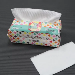 OEM Disposable Silky Touch Pearl Pattern Cotton Hypoallergenic Facial Cleansing Towel Tissue for Skin Care Makeup Removal