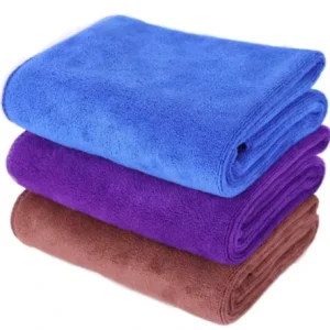 OEM Eco Friendly Medium Weight Towel Super Soft Absorbent Easy Clean 100% Microfiber Terry Solid Color Cleaning Cloth