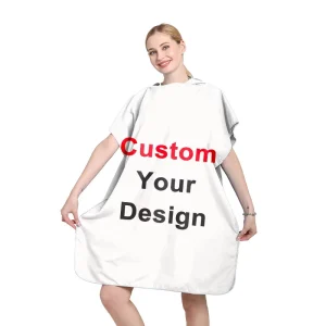 OEM Factory Absorbent Microfiber Quick Dry Bath Towels Surf Hooded Printed Custom Wearable Beach Towel Swimming Poncho