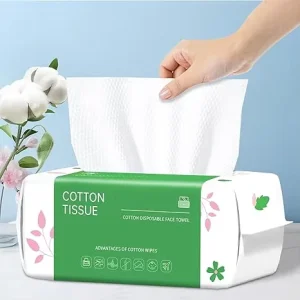 OEM Factory Daily 2 Ply Disposable Cotton Tissues Skin Care and Facial Cleansing Towel for Adults Use Household Item