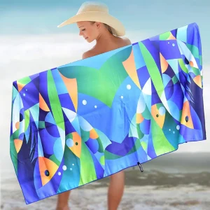 OEM Factory Oversized Plus Square Sand Free Quick Dry Custom Print Personalised Microfiber Beach Towel