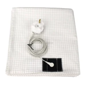 OEM Grounding Fitted Sheet Silver Fiber Conductive Cotton Bedding with Grounding Cord Set