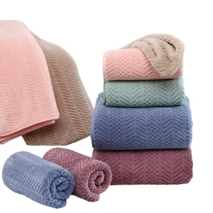 OEM Heavyweight Coral Fleece Bath Towel Super Absorbent Quick Dry Bath Sheet for Adult & SPA